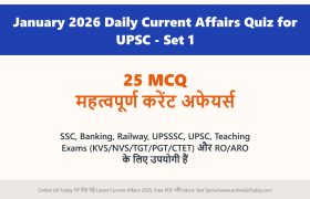 January 2026 Daily Current Affairs Quiz for UPSC - Set 1 1 January 2026 Daily Current Affairs Quiz for UPSC - Set 1
