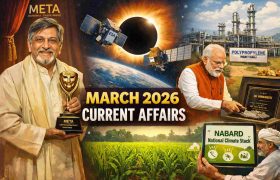 Current Affairs 15 March 2026: कला, अंतरिक्ष विज्ञान और बुनियादी ढांचा विकास 3 Current Affairs 2026: कला, अंतरिक्ष विज्ञान और बुनियादी ढांचा विकास